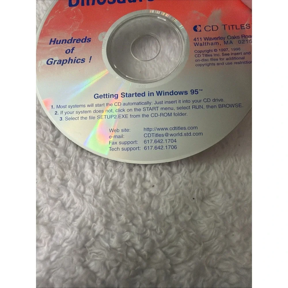 Dragons & Dinosaurs Clip Art PC CD ROM 1997 CD TITLES Win 95 Pictures Animals